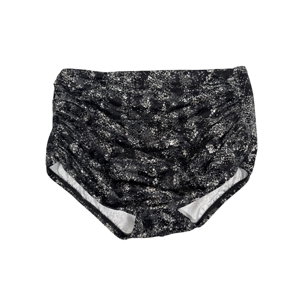 Miraclesuit Bikini Bottom Size 12 norma Jean Snakeskin Ruched High Waist NWT